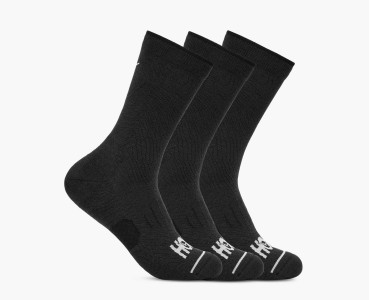 HOKA ONE ONE U CREW RUN SOCK 3-PACK 1122931-BBBLC BLACK / BLACK / BLACK