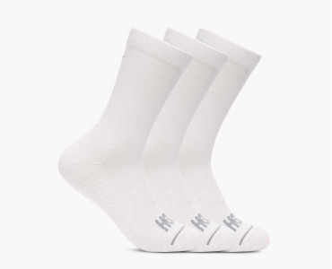 HOKA ONE ONE U CREW RUN SOCK 3-PACK 1122931-WHTWH WHITE / WHITE / WHITE