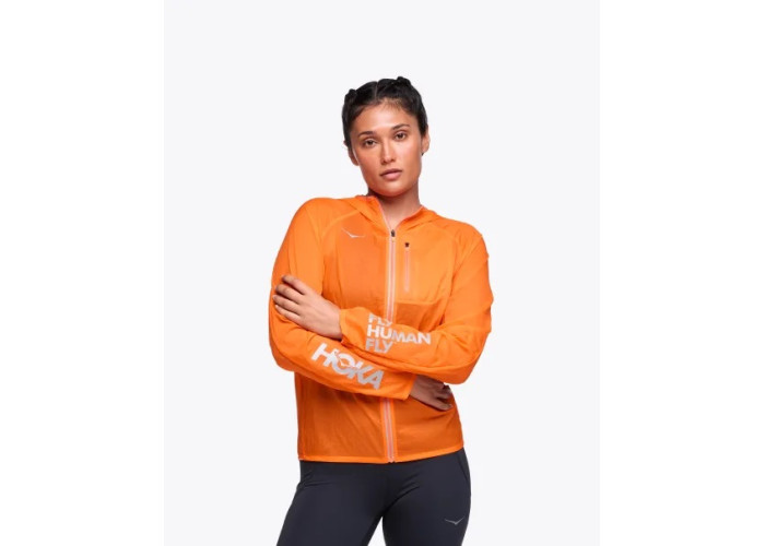 HOKA ONE ONE W SKYFLOW JACKET VIZ 1156114-ETN ELECTRIC TANGERINE