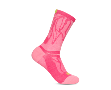 HOKA ONE ONE U CLIFTON CREW RUN SOCK 1164333-ECR ELECTRIC ROSE