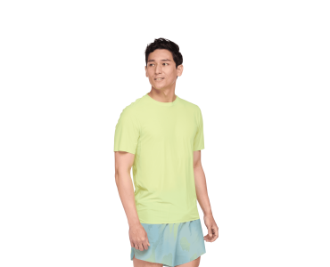 HOKA M AIROLITE RUN SHORT SLEEVE 1151071-LETT LETTUCE