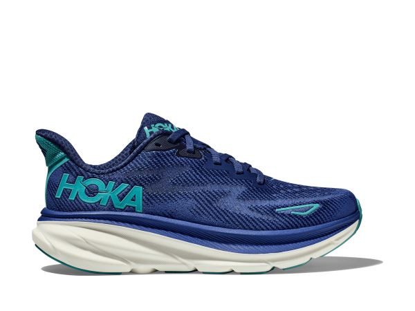 HOKA one one W Clifton 9 1127896-BBES BELLWETHER BLUE / EVENING SKY