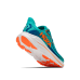HOKA one one Y Clifton 10 Big Kids 1168860-NCQ NIGHT GLOW BLUE / ELECTRIC AQUA