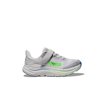 HOKA one one K Clifton 10 Little Kids 1168873-AYNN ASH GREY / NEON GREEN