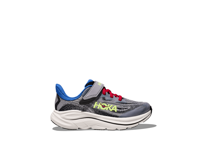 HOKA one one K Clifton 10 Little Kids 1168873-FRYB FOGGY GREY / BLACK