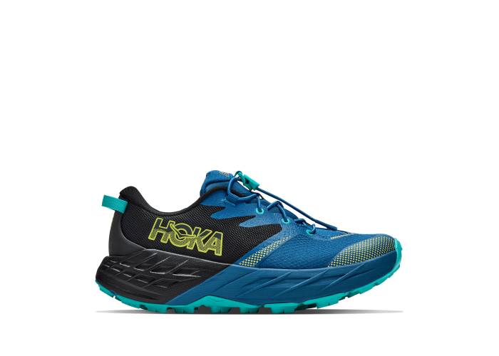 HOKA one one Y SPEEDGOAT 7 BIG KIDS 1176635-BHTG BLACK / NIGHT GLOW BLUE