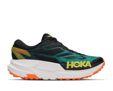 HOKA ONE ONE M MAFATE X 1161990-BCQ BLACK / ELECTRIC AQUA