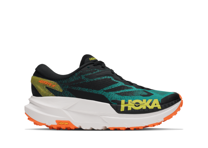 HOKA ONE ONE M MAFATE X 1161990-BCQ BLACK / ELECTRIC AQUA