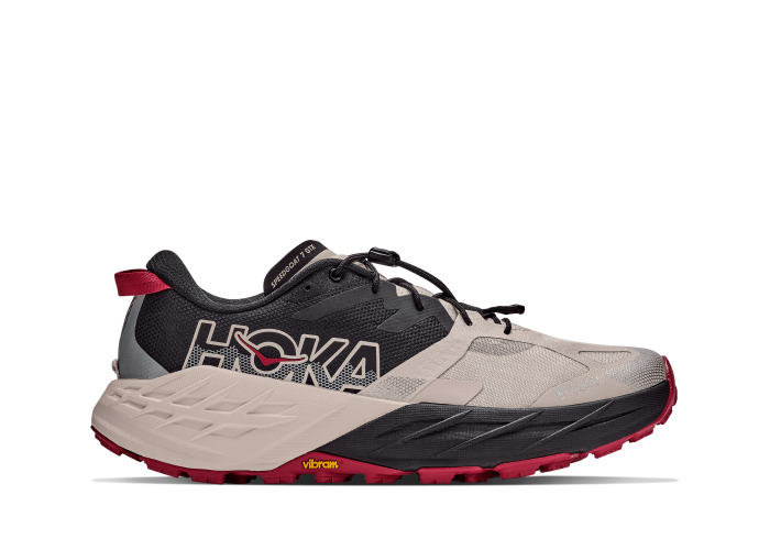HOKA ONE ONE M SPEEDGOAT 7 GTX 1176674-BKRV BLACK / RIVER ROCK GREY
