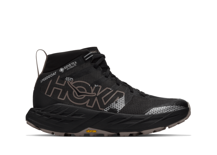 HOKA ONE ONE M SPEEDGOAT 7 HIKE GTX 1176638-BCKPB BLACK / PEBBLE GREY