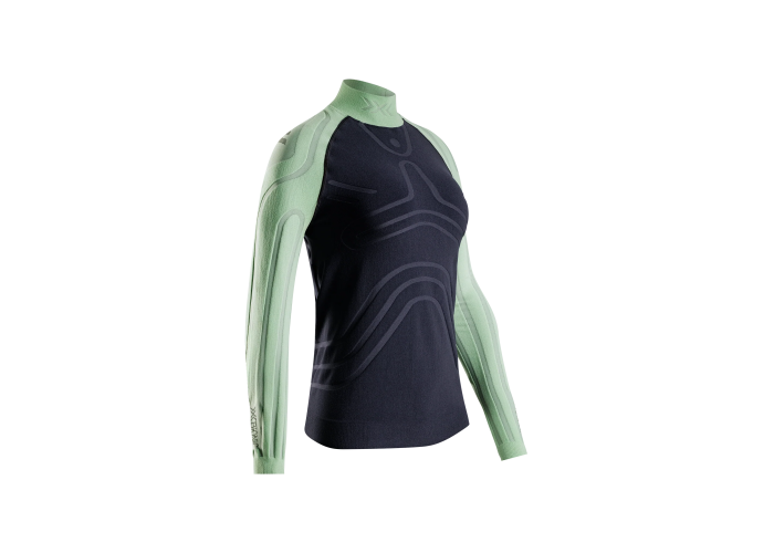 X-Bionic WOMEN HEATLOOP SHIRT LS DIGITAL LIME / X BLACK