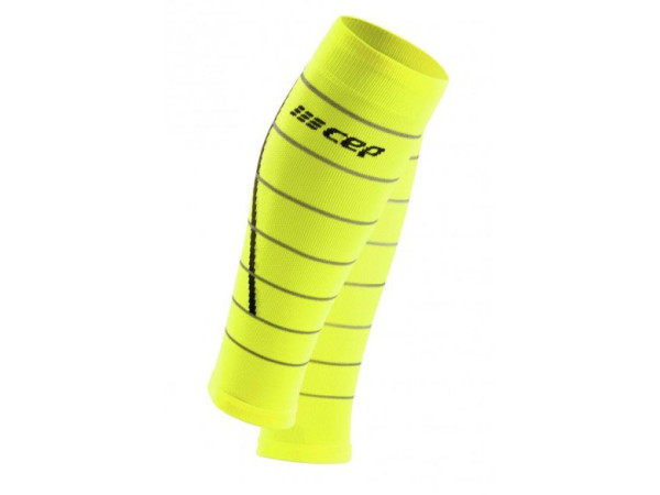 REFLECTIVE COMPRESSION CALF SLEEVES NEON YELLOW