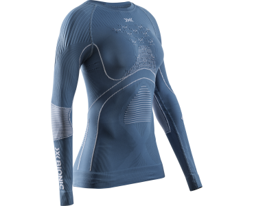 X-Bionic W Energy Accumulator 4.0 SHIRT LS MINERAL BLUE / ARCTIC WHITE