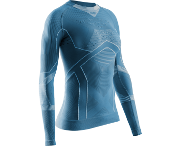 X-BIONIC W ENERGY ACCUMULATOR LIGHT SHIRT LS MINERAL BLUE / ARCTIC WHITE