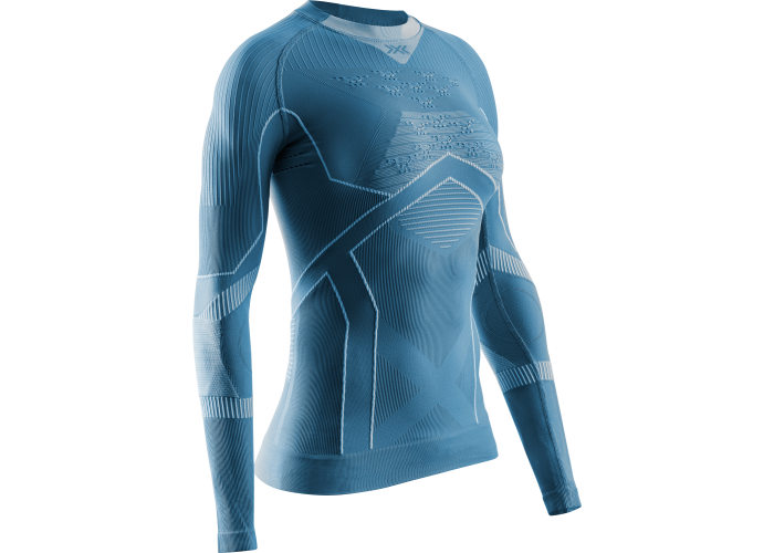 X-BIONIC W ENERGY ACCUMULATOR LIGHT SHIRT LS MINERAL BLUE / ARCTIC WHITE