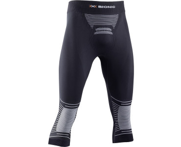 X-BIONIC M ENERGIZER 4.0 PANTS 3/4 OPAL BLACK / ARTIC WHITE